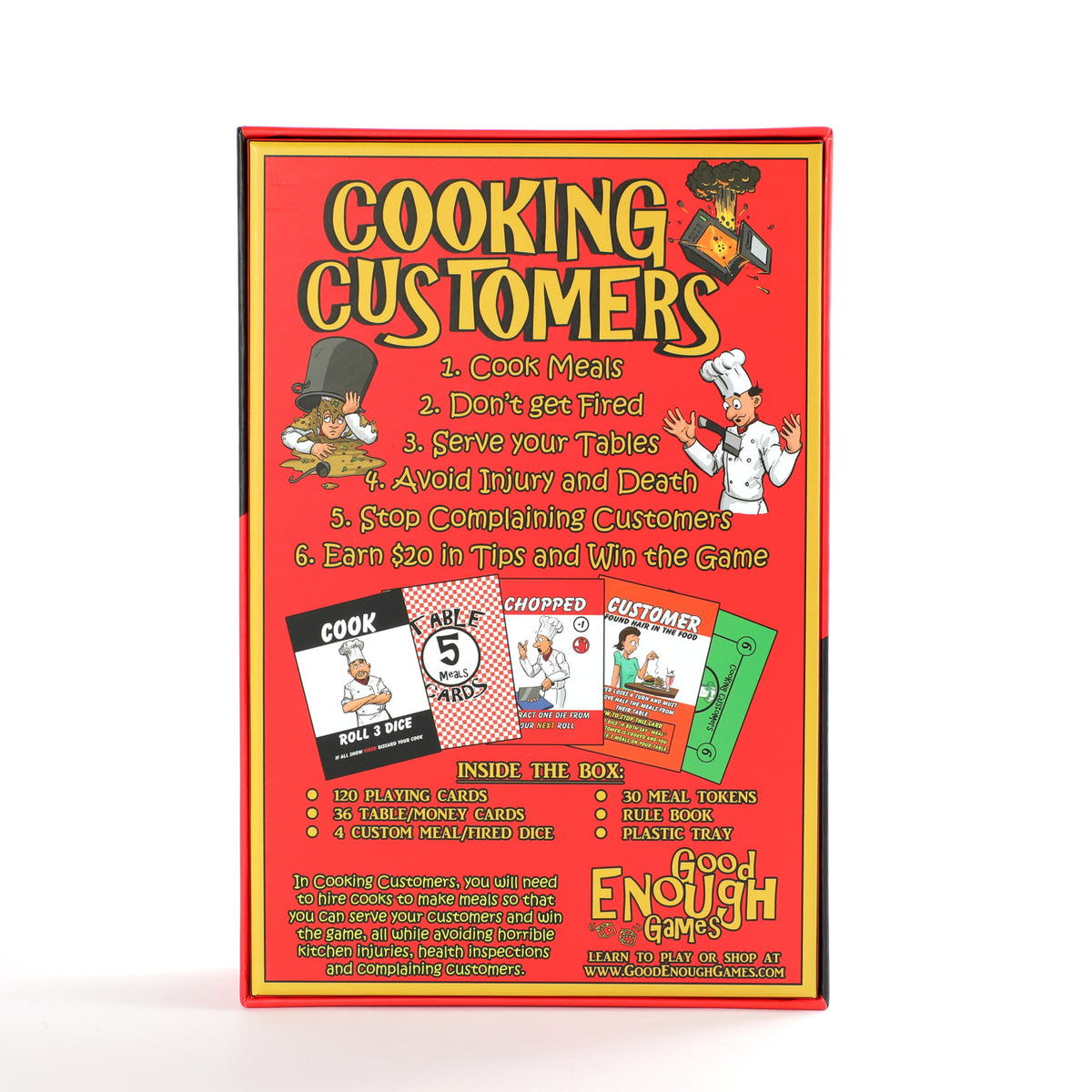 Cooking Customers Game 2018 Good Enough Games Card Dice Game Don't Get  Fired