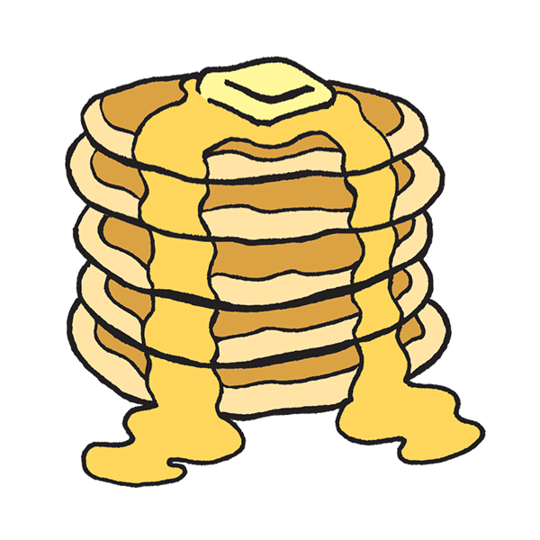 Flapjacks enamel pin design image